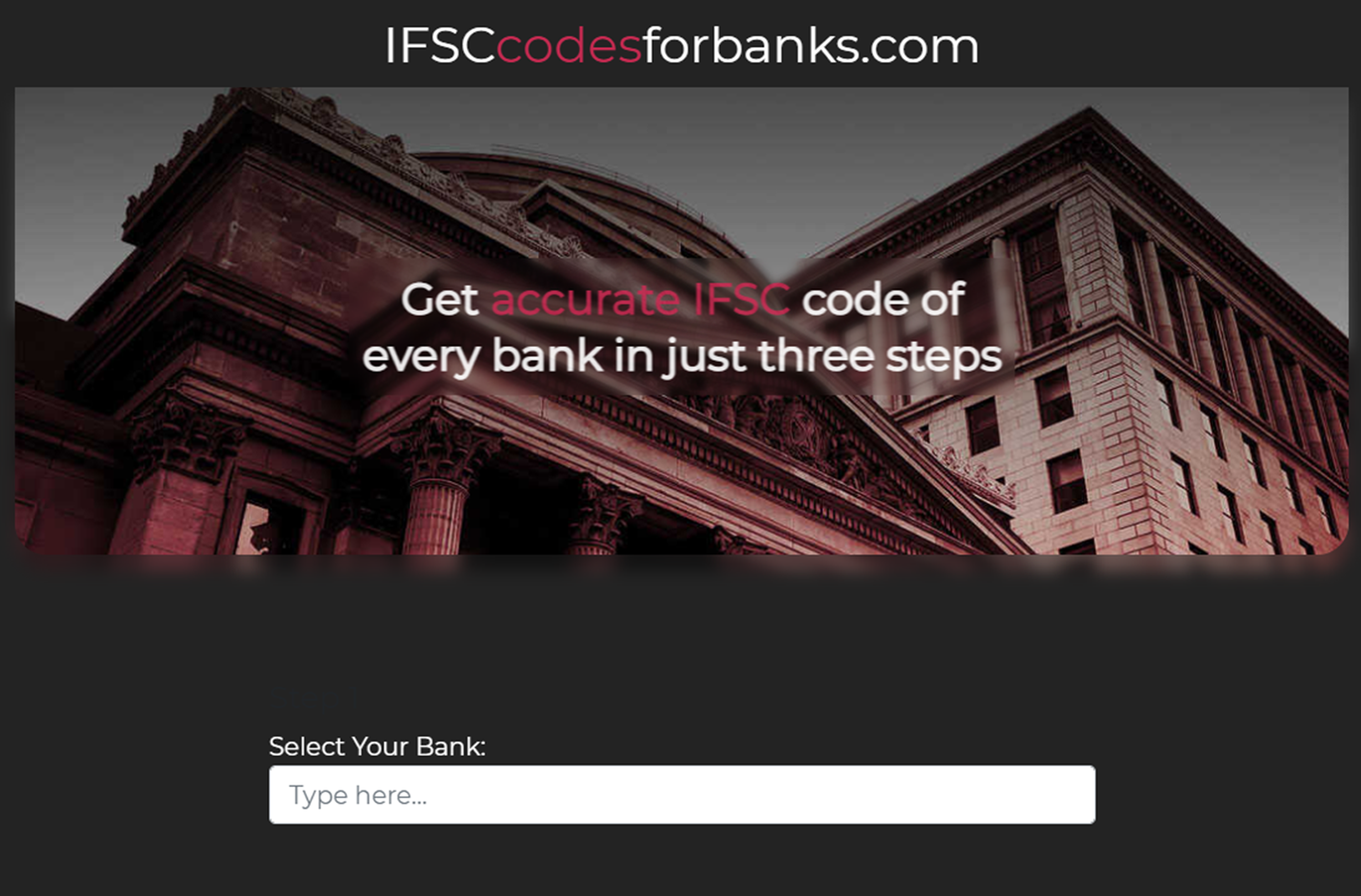Bank IFSC Codes website